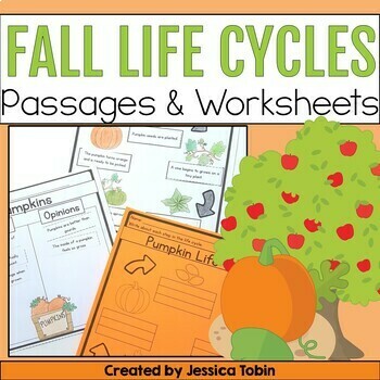 Preview of Pumpkin Life Cycle, Apple Life Cycle - Fall Science Activities, Worksheets