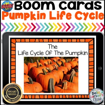 Preview of Pumpkin Life Cycle Comprehension Pack - Boom Cards