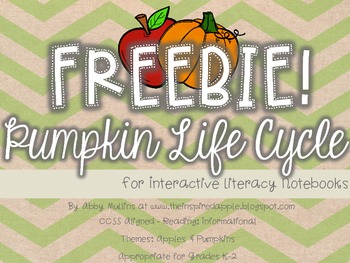 Preview of Pumpkin Life Cycle FREEBIE for Interactive Notebooks