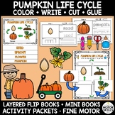 Pumpkin Life Cycle- Layered Flip Book, Mini Book, Activity