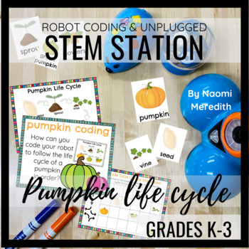 Preview of Life Cycle of a Pumpkin Activity | Robot Coding & Unplugged