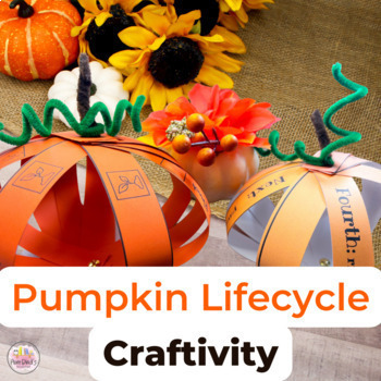 Preview of Pumpkin Life Cycle Craft | Paper Life Cycle Pumpkins | K, 1st, 2nd Grades