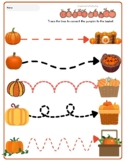 Pumpkin Line tracing - Preschool | PreK | Kindergarten