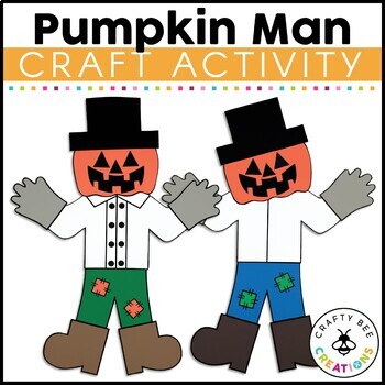 Preview of The Little Old Lady Who Was Not Afraid Of Anything Craft | Pumpkin Man Activity