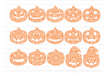Download Pumpkin Mandala Svg Jack O Lanterns Mandala Svg Halloween Pumpkins Svg