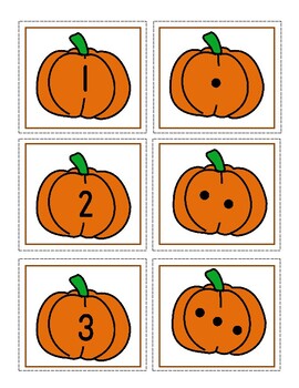 Pumpkin Match Games by My Little Paper Co | Teachers Pay Teachers