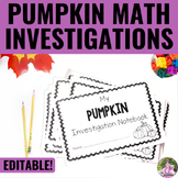 Pumpkin Math Activities | Editable Estimating and Measurin