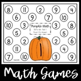 Pumpkin Math Addition Games