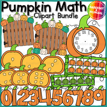 Preview of Pumpkin Math Clipart Mini Bundle