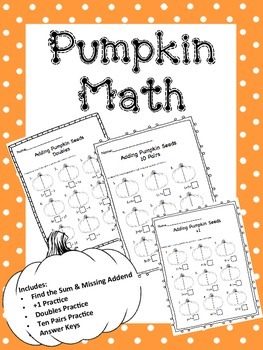 Preview of Pumpkin Math Fact Practice (Primary Grades)