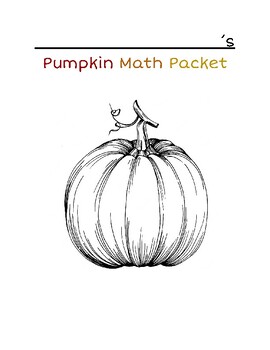 Preview of Pumpkin Math Packet