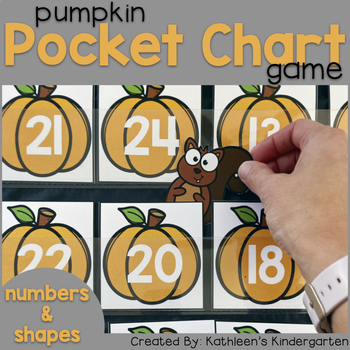 Preview of Pumpkin Math Pocket Chart Game