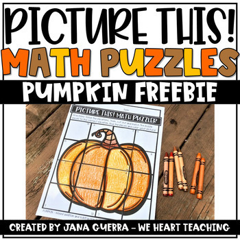 Preview of Pumpkin Math Puzzle FREEBIE