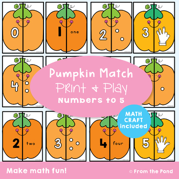 Preview of Pumpkin Math Puzzles for Numbers to 5
