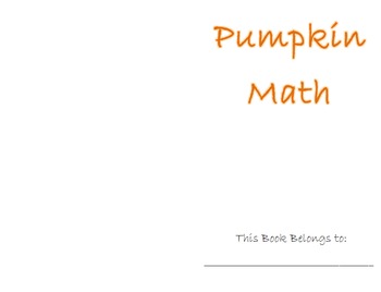 Preview of Pumpkin Math Recording Booklet