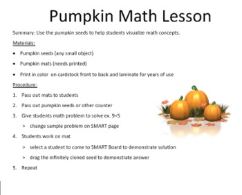 Preview of Pumpkin Math SMART Notebook - Pumpkin Seeds