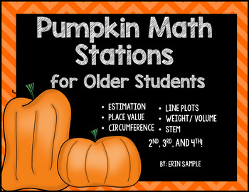 Preview of Pumpkin Math Stations {for Older Students}