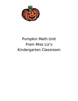 Preview of Pumpkin Math Unit