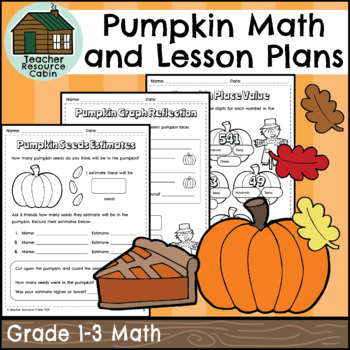 Preview of Pumpkin Math and Lesson Plans (Grade 1-3)