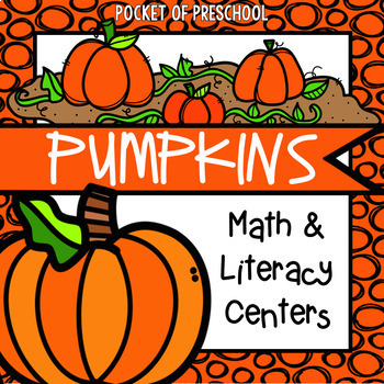 Preview of Pumpkin Math and Literacy Centers for Preschool, Pre-K, and Kindergarten