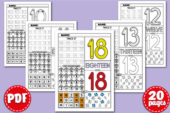 Preview of Number Recognition Games, Number Writing Practice | Tracing Worksheets For Prek