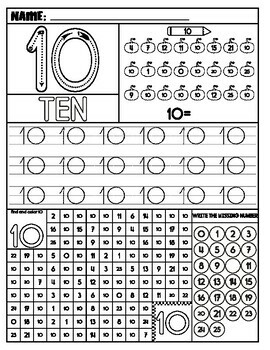 Pumpkin Maze Worksheets 10, Number Recognition, Number Writing Practice ...