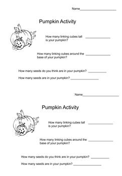 Preview of Pumpkin Measuring & Seed Counting Activity