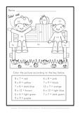 Pumpkin Multiplication Facts Coloring Sheet Freebie