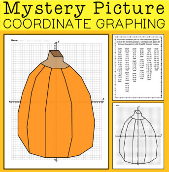 Preview of Pumpkin Mystery Picture - Fall Math Activity - First Day of Fall