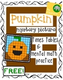 Pumpkin Mystery Picture - Times Tables & Mental Math Practice