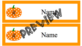 Preview of Pumpkin Name Tag