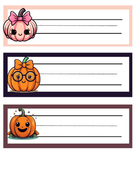Preview of Pumpkin Name Tags