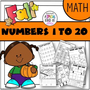 Preview of Pumpkin No Prep Math numbers 1 to 20