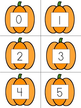 Pumpkin Number Cards 0-10 By Blooming Minds 