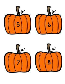 Pumpkin Number Cards by 1Teacher2Another | TPT