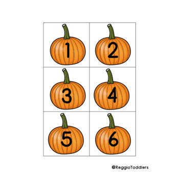 Pumpkin Number Cards by Reggio Toddlers | TPT