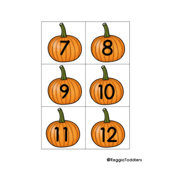 Pumpkin Number Cards by Reggio Toddlers | TPT