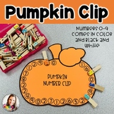 Pumpkin Number Clip Numbers 0-9-Fall-Freebie