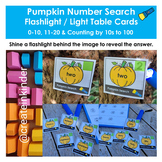 Pumpkin Number Search Flashlight / Light Table Cards - Dig