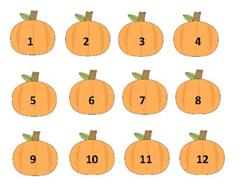 Pumpkin Numbers 1-50 by Accommodating Activities | TPT