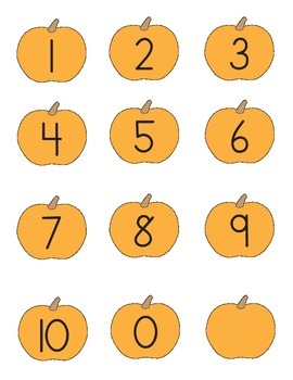 Pumpkin Numbers Matching by Christine Begle | Teachers Pay Teachers