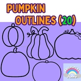 Pumpkin Clipart Outlines for Art, Fall and Halloween Decor