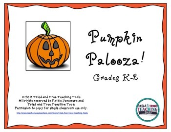 Preview of Pumpkin Palooza! Hands-on Math Extravaganza!