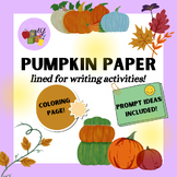 Pumpkin Paper (Lined for Writing) / TEMPLATE