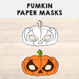 Pumpkin Paper Mask Printable Halloween Costume Craft Activity Template