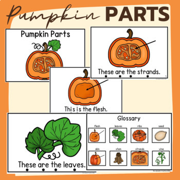 Preview of Pumpkin Parts Emergent Reader Sight Word Book (Printable & Digital) ESL FRIENDLY