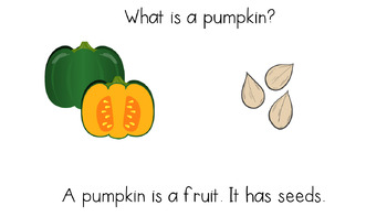 Preview of Pumpkin Parts and Life Cycle for Special Education, K-2, Autism, Special Needs
