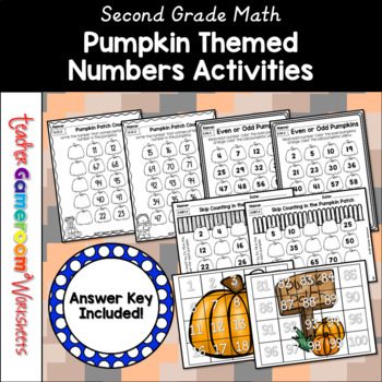 Preview of Pumpkin Math Worksheets Bundle
