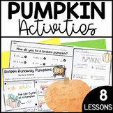 Pumpkin Patch Activities - October Sub Plans for First Grade