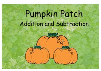 Preview of Pumpkin Patch Addition and Subtraction (SmartBoard Lesson)